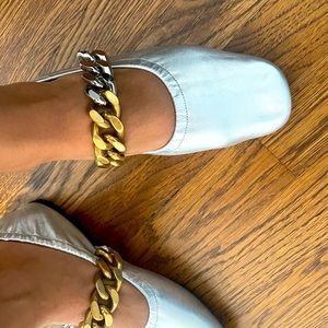 Stella McCartney Falabella chunky chain ballet flats
